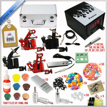 Heavy Coils Power 4 Tattoo Machine kit supplier Complete Tatoo Equipment Set